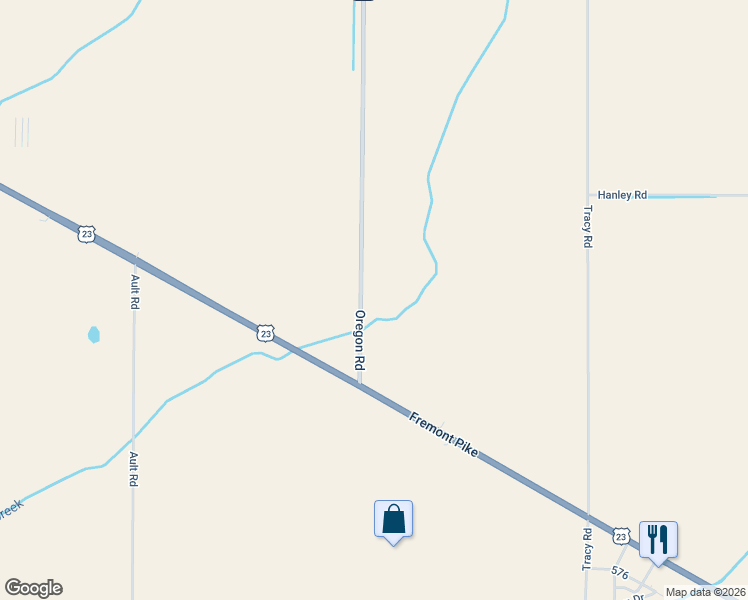 map of restaurants, bars, coffee shops, grocery stores, and more near 25784 Oregon Road in Perrysburg