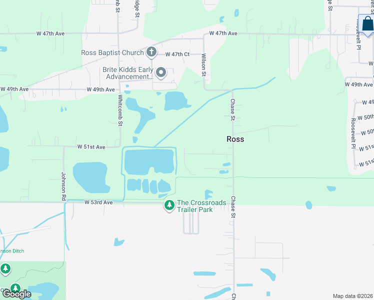 map of restaurants, bars, coffee shops, grocery stores, and more near 5060 Jennings Street in Gary
