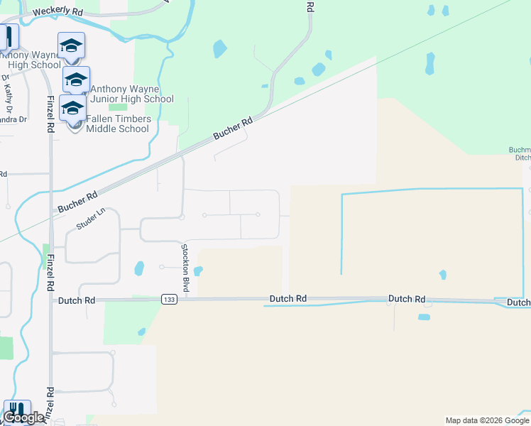 map of restaurants, bars, coffee shops, grocery stores, and more near 9458 West Stallion Circle in Whitehouse