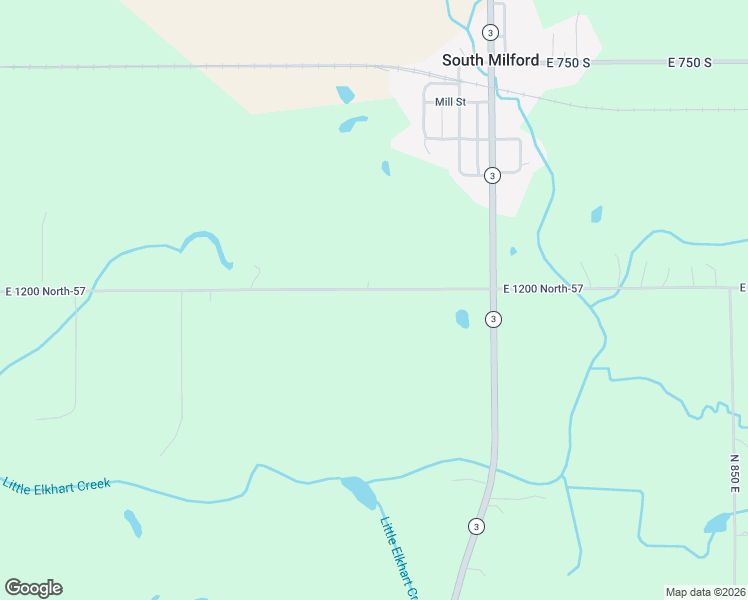 map of restaurants, bars, coffee shops, grocery stores, and more near 7700 East 1200 North in Kendallville