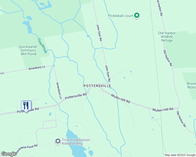 map of restaurants, bars, coffee shops, grocery stores, and more near 3 Pottersville Road in Little Compton