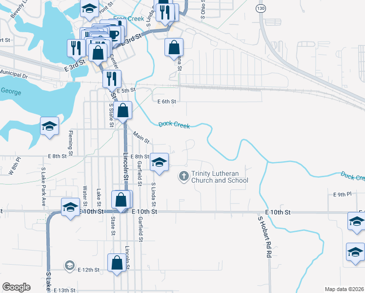 map of restaurants, bars, coffee shops, grocery stores, and more near 740 Memory Lane in Hobart