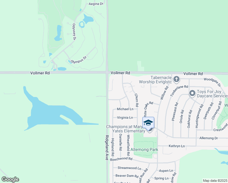 map of restaurants, bars, coffee shops, grocery stores, and more near 37 Denise Court in Matteson