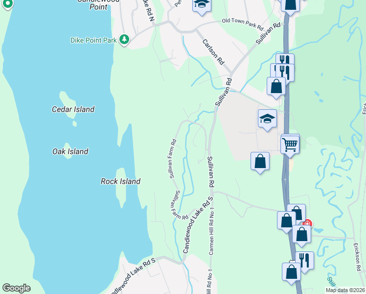 map of restaurants, bars, coffee shops, grocery stores, and more near 59 Sullivan Farm in New Milford