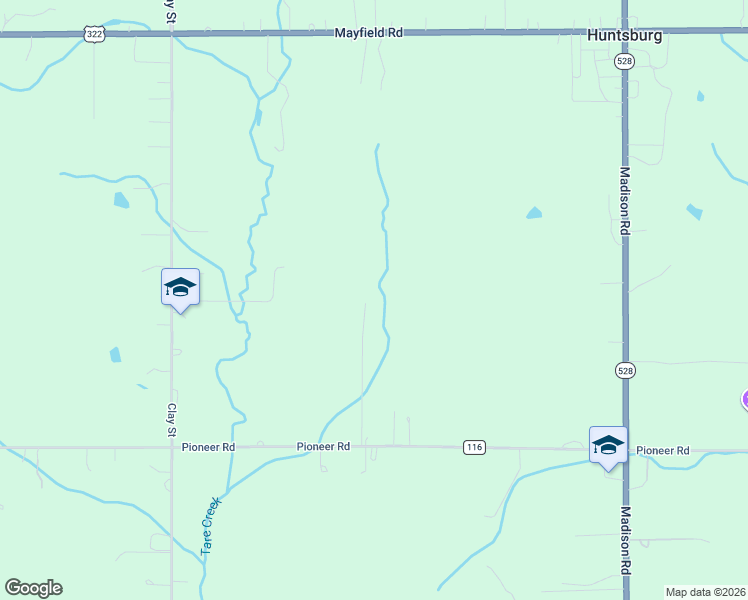 map of restaurants, bars, coffee shops, grocery stores, and more near 16238 Pioneer Road in Middlefield