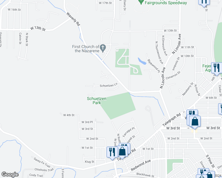map of restaurants, bars, coffee shops, grocery stores, and more near 3201 Schuetzen Lane in Davenport