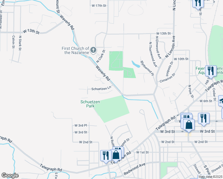 map of restaurants, bars, coffee shops, grocery stores, and more near 3107 Schuetzen Lane in Davenport