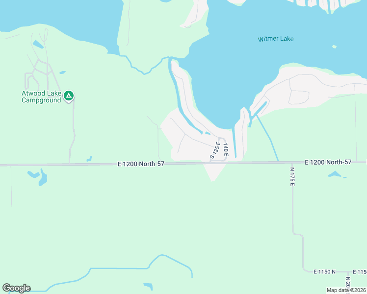 map of restaurants, bars, coffee shops, grocery stores, and more near 7920 South 122 East in Wolcottville