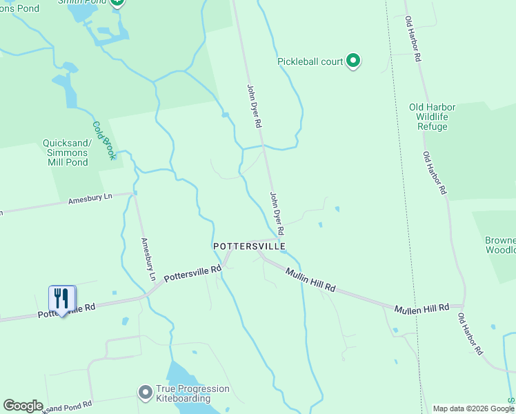 map of restaurants, bars, coffee shops, grocery stores, and more near 241 John Dyer Road in Little Compton