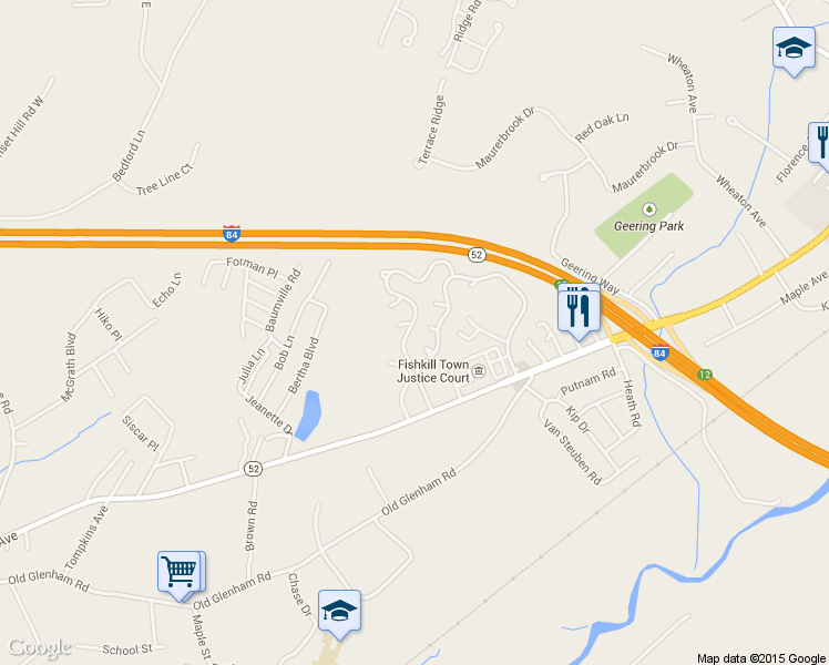 map of restaurants, bars, coffee shops, grocery stores, and more near 75 Spruce Ridge Drive in Fishkill