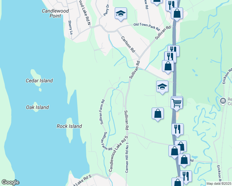 map of restaurants, bars, coffee shops, grocery stores, and more near 110 Sullivan Farm in New Milford