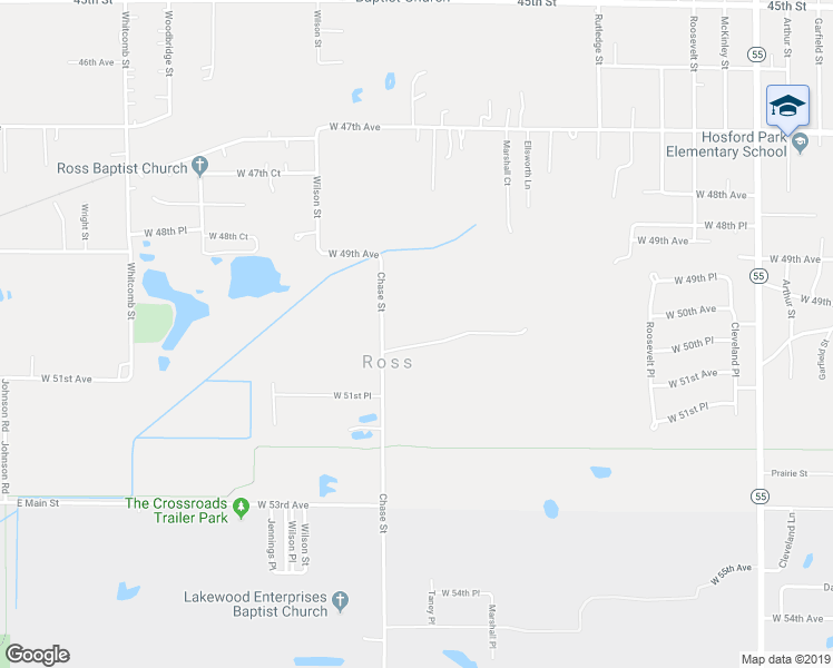 map of restaurants, bars, coffee shops, grocery stores, and more near 5011 Chase Street in Gary