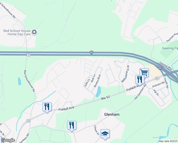 map of restaurants, bars, coffee shops, grocery stores, and more near 1 Stephen Place in Beacon