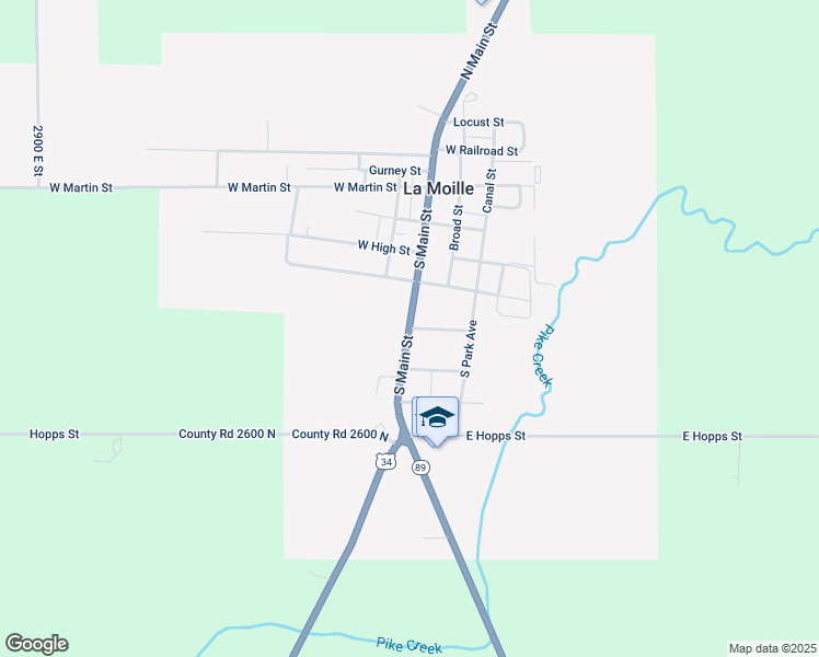 map of restaurants, bars, coffee shops, grocery stores, and more near 111 Cottage Avenue in La Moille