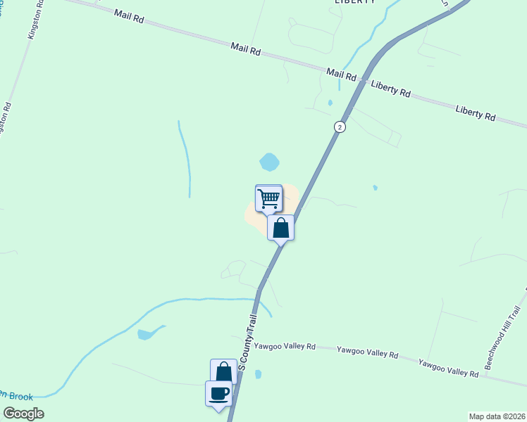 map of restaurants, bars, coffee shops, grocery stores, and more near 567 South County Trail in Exeter