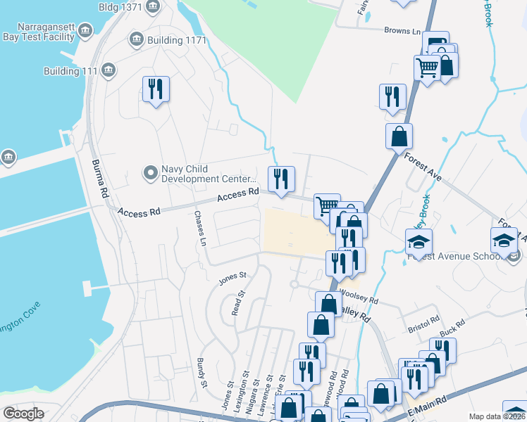 map of restaurants, bars, coffee shops, grocery stores, and more near 8 Casey Drive in Middletown