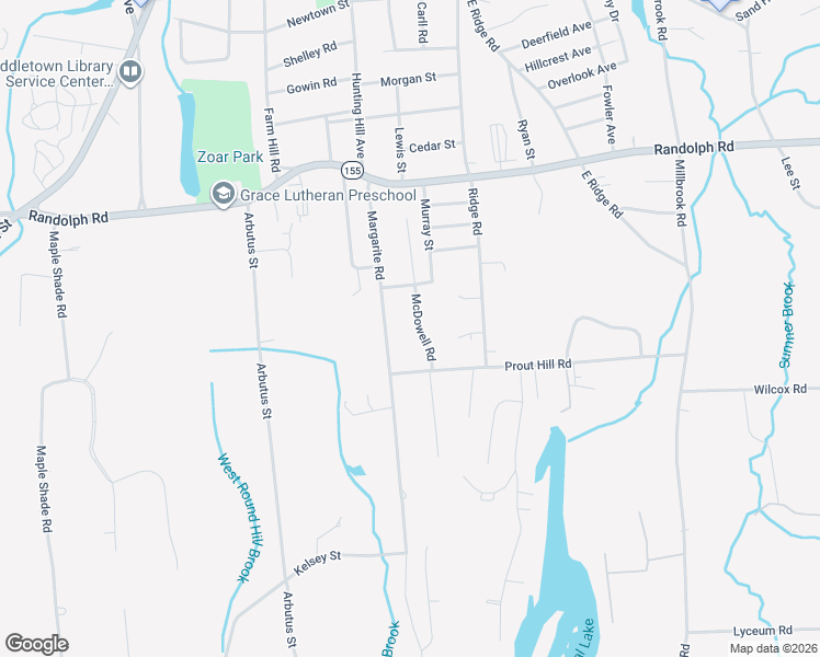 map of restaurants, bars, coffee shops, grocery stores, and more near 178 Margarite Road in Middletown