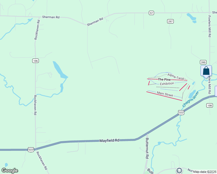 map of restaurants, bars, coffee shops, grocery stores, and more near 12480 Willshire Lane in Chardon