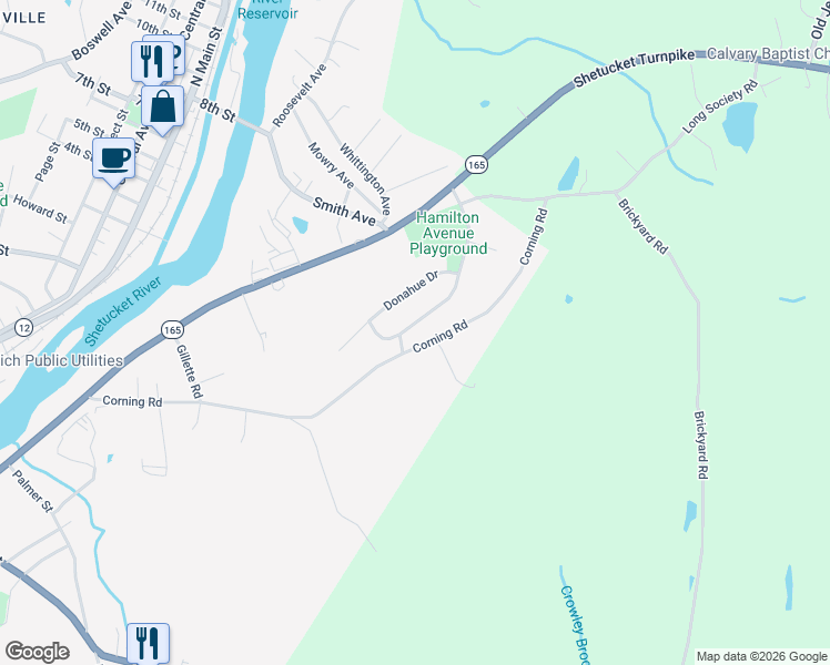 map of restaurants, bars, coffee shops, grocery stores, and more near 58 Quarto Road in Norwich