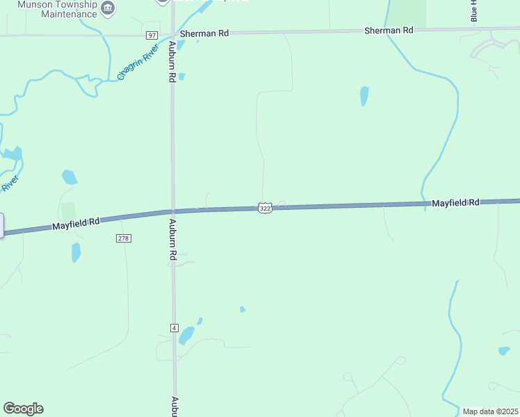 map of restaurants, bars, coffee shops, grocery stores, and more near 11198 State Route 322 in Chardon