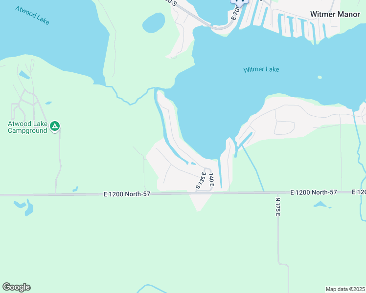 map of restaurants, bars, coffee shops, grocery stores, and more near 7795 South 140 East in Wolcottville