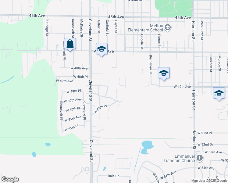 map of restaurants, bars, coffee shops, grocery stores, and more near 4924 Hayes St in Gary