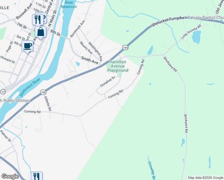 map of restaurants, bars, coffee shops, grocery stores, and more near 58 Quarto Road in Norwich