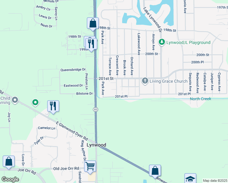 map of restaurants, bars, coffee shops, grocery stores, and more near 2517 Cedar Glen Drive North in Lynwood
