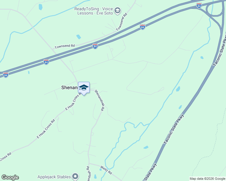 map of restaurants, bars, coffee shops, grocery stores, and more near 523 Shenandoah Road in Hopewell Junction