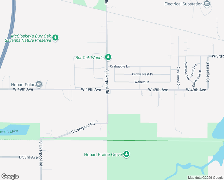 map of restaurants, bars, coffee shops, grocery stores, and more near 2813-3197 W 49th Ave in Hobart
