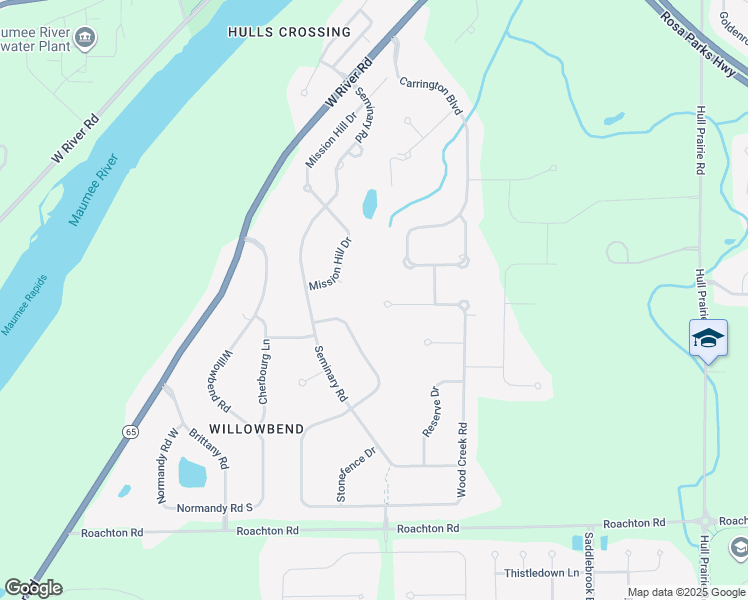 map of restaurants, bars, coffee shops, grocery stores, and more near 14720 Wood Creek Court in Perrysburg