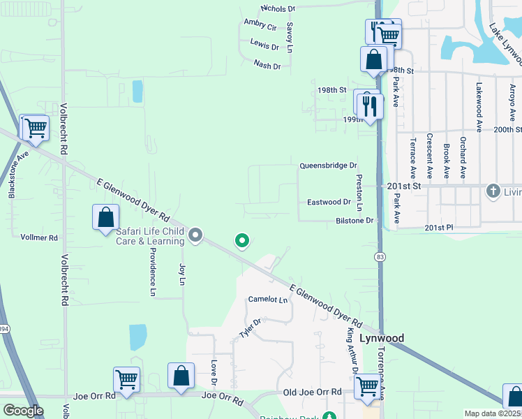map of restaurants, bars, coffee shops, grocery stores, and more near 2060 Bilstone Drive in Lynwood