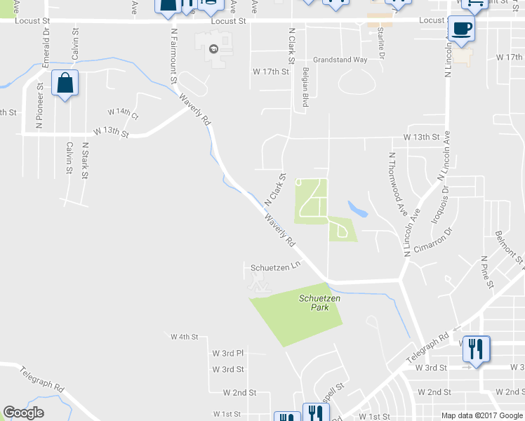 map of restaurants, bars, coffee shops, grocery stores, and more near 899 Waverly Road in Davenport