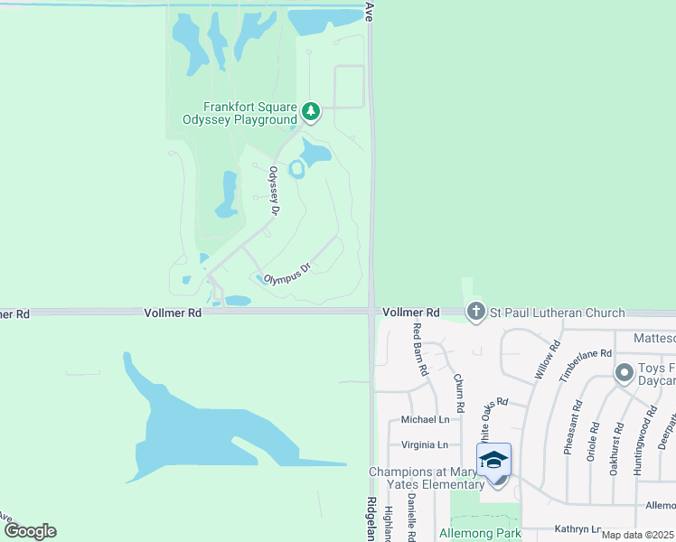 map of restaurants, bars, coffee shops, grocery stores, and more near 15 Apollo Court in Tinley Park
