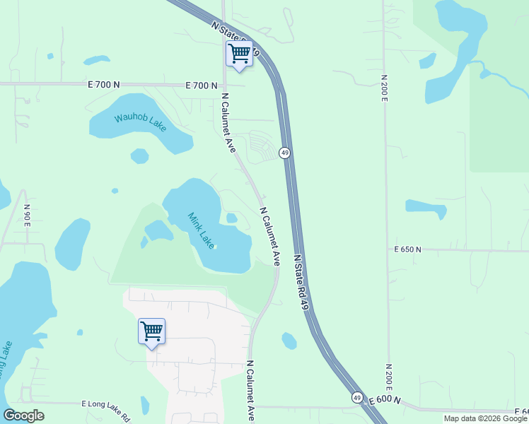 map of restaurants, bars, coffee shops, grocery stores, and more near 663 North Calumet Avenue in Valparaiso