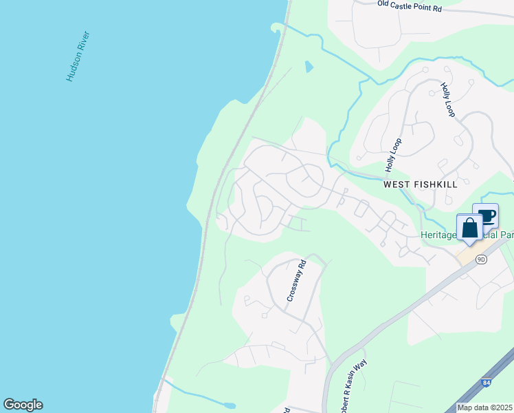 map of restaurants, bars, coffee shops, grocery stores, and more near Champlain Way in Beacon