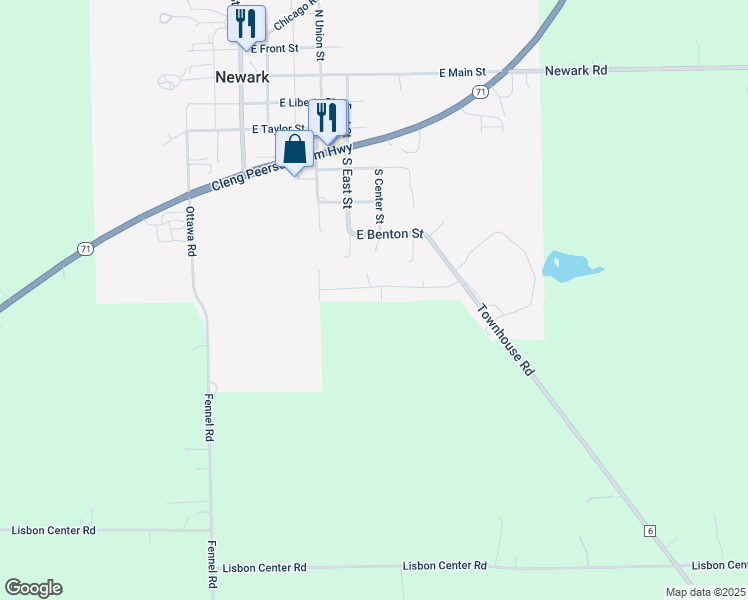 map of restaurants, bars, coffee shops, grocery stores, and more near 401 East Rennesoy Drive in Newark