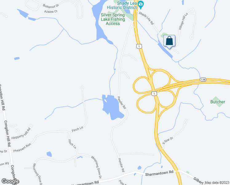 map of restaurants, bars, coffee shops, grocery stores, and more near 297 Pendar Road in North Kingstown