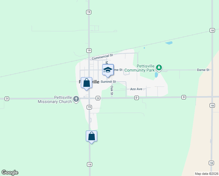 map of restaurants, bars, coffee shops, grocery stores, and more near 153 Oak Drive in Wauseon