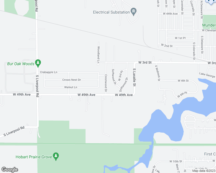 map of restaurants, bars, coffee shops, grocery stores, and more near 431 Crestwood Drive in Hobart