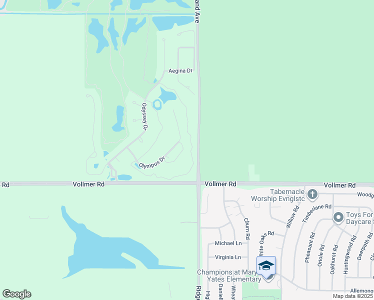 map of restaurants, bars, coffee shops, grocery stores, and more near 77 Apollo Court in Tinley Park