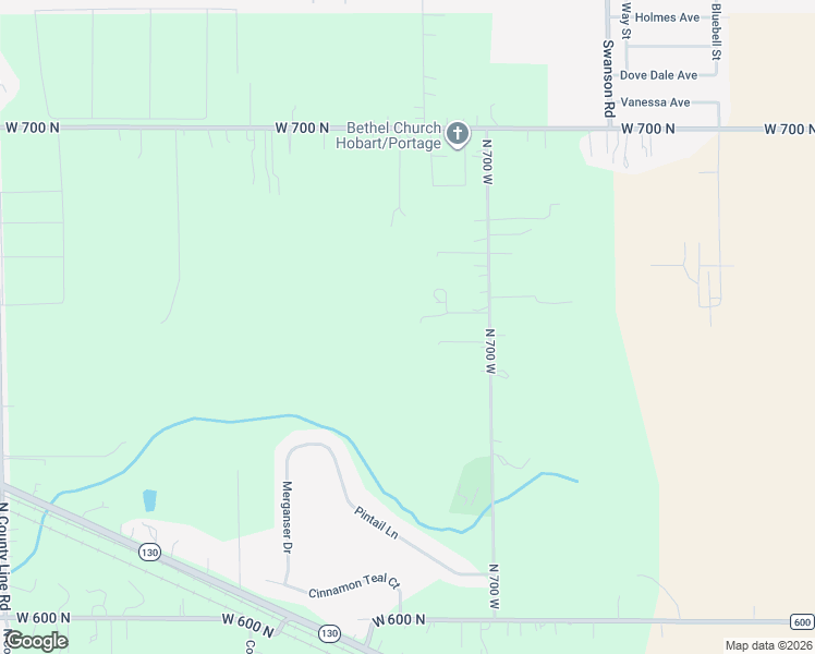 map of restaurants, bars, coffee shops, grocery stores, and more near 662 North 700 West in Hobart