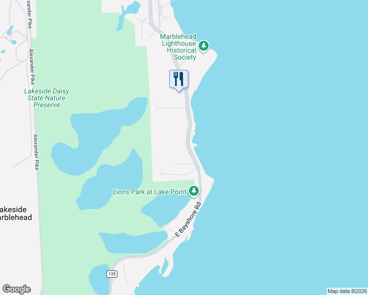 map of restaurants, bars, coffee shops, grocery stores, and more near 812 E Main St in Lakeside Marblehead