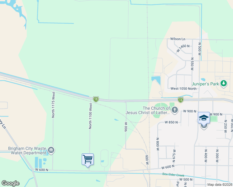 map of restaurants, bars, coffee shops, grocery stores, and more near 1000 West in Brigham City