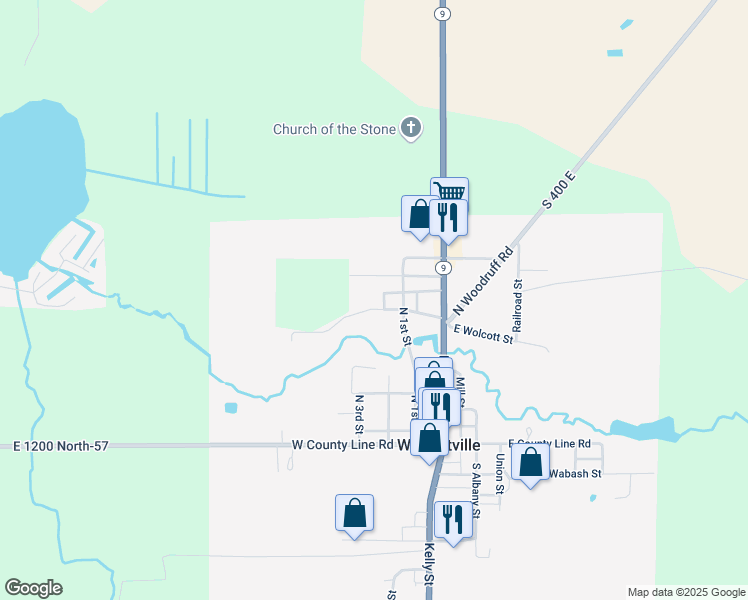 map of restaurants, bars, coffee shops, grocery stores, and more near 300 Cemetery Street in Wolcottville