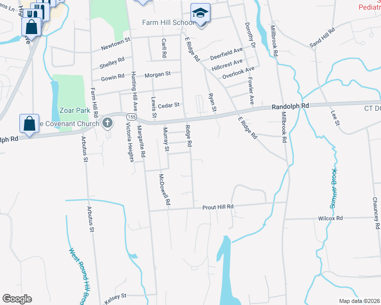 map of restaurants, bars, coffee shops, grocery stores, and more near 700 Ridge Road in Middletown