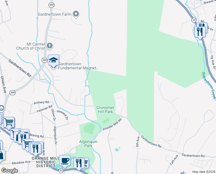 map of restaurants, bars, coffee shops, grocery stores, and more near in Newburgh