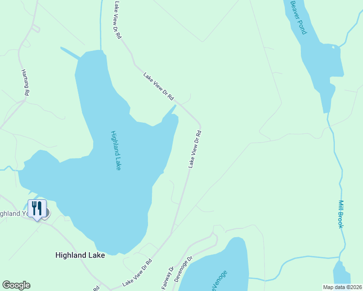 map of restaurants, bars, coffee shops, grocery stores, and more near 274 Lake View Drive in Highland Lake