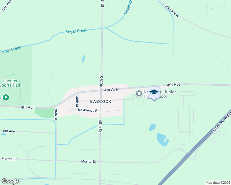 map of restaurants, bars, coffee shops, grocery stores, and more near 4108 4th Avenue in East Moline