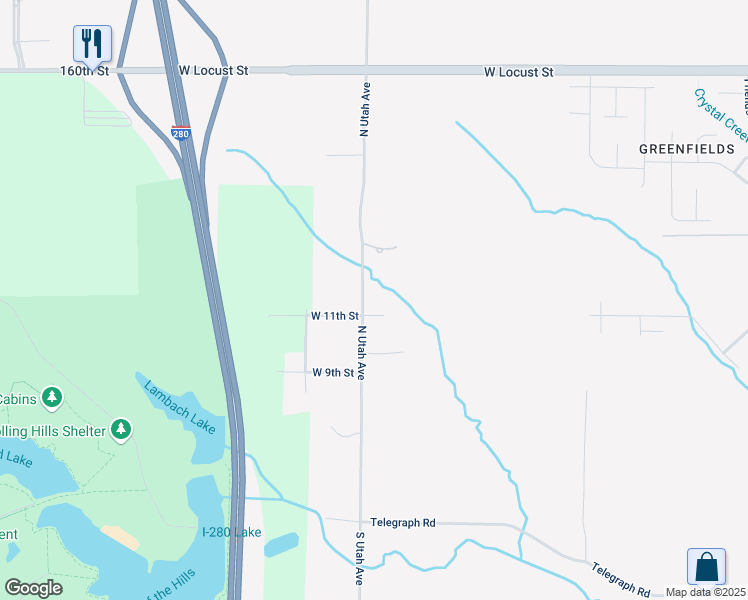 map of restaurants, bars, coffee shops, grocery stores, and more near 6500 West 11th Street in Davenport